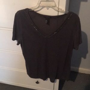 Glitter neck top